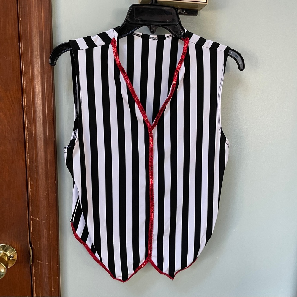 NWOT Dansco Halloween Dance Stripped Costume Vest with Sequins Size Small